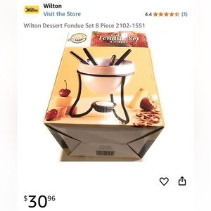 Wilton NEW 8 Piece Dessert Fondue Set New In Box with all Pieces